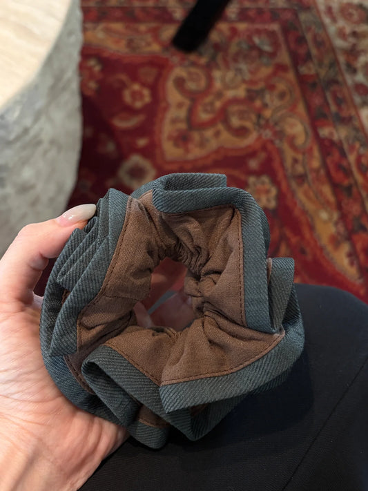 Vintage Patchwork Layered Scrunchie