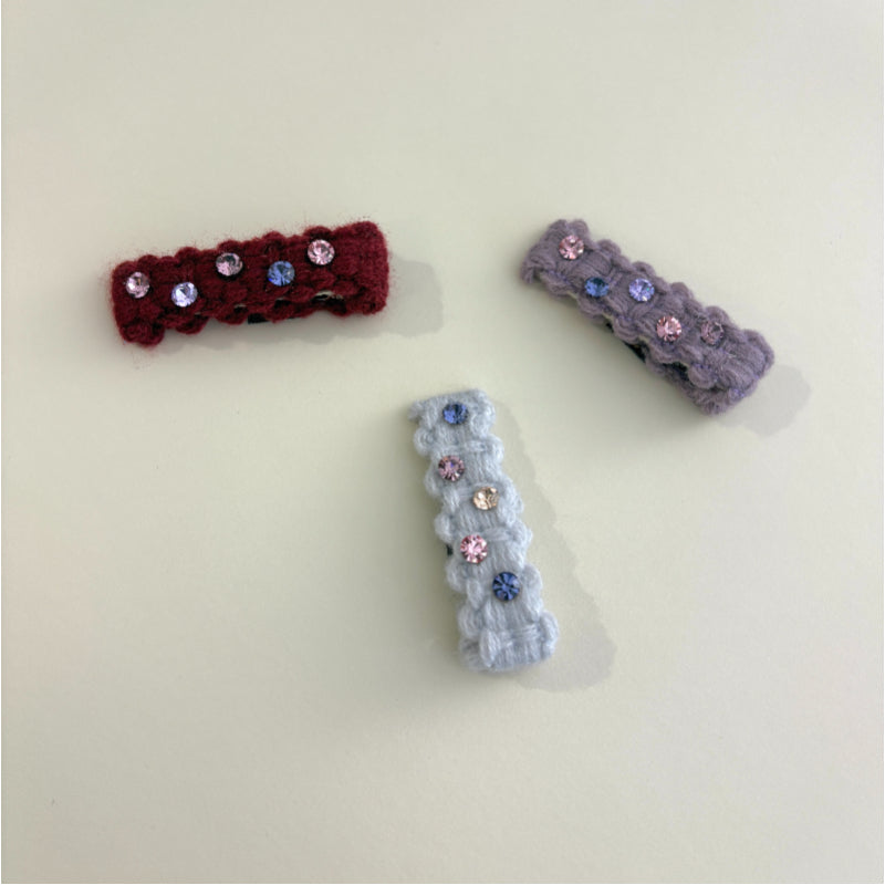 Colored diamond Snap hair clip