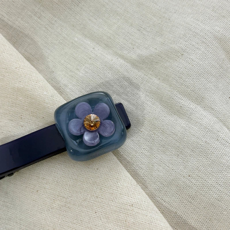 Square shape Flower Alligator clip