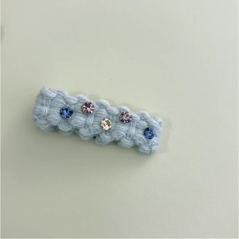 Colored diamond Snap hair clip