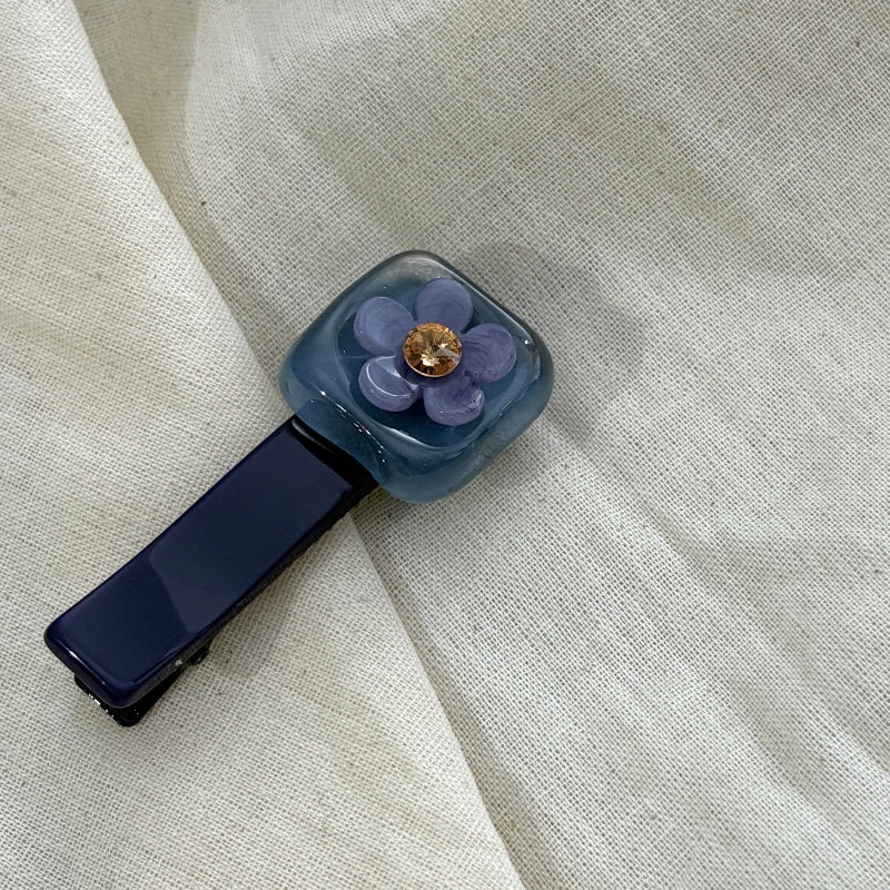 Square shape Flower Alligator clip