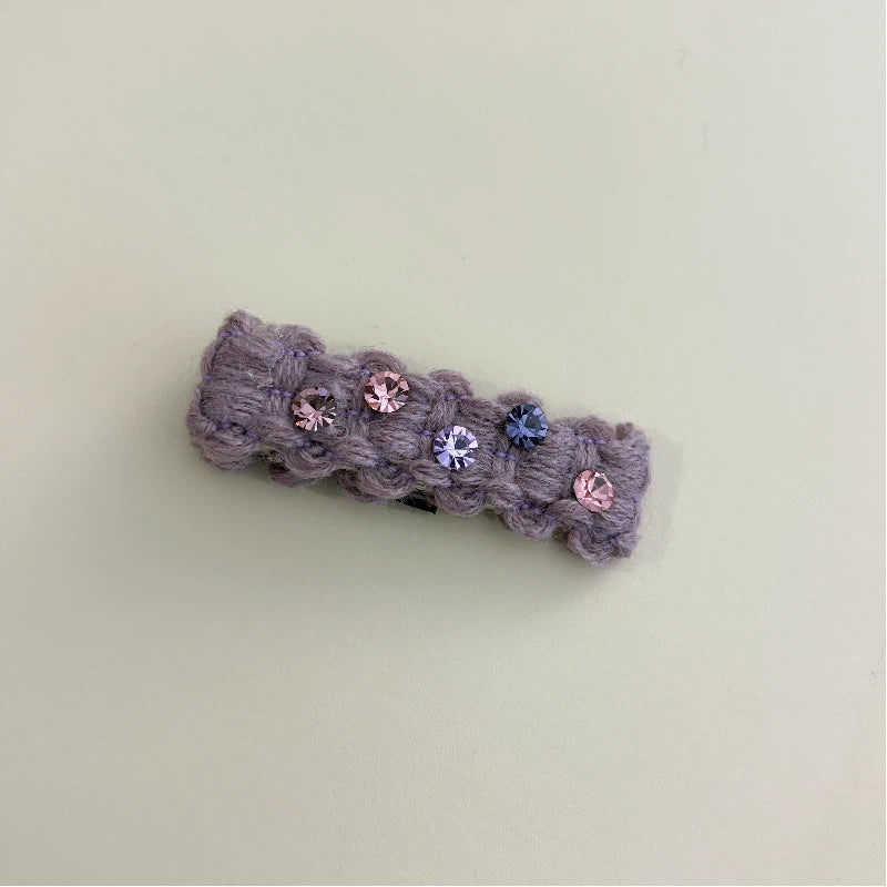 Colored diamond Snap hair clip