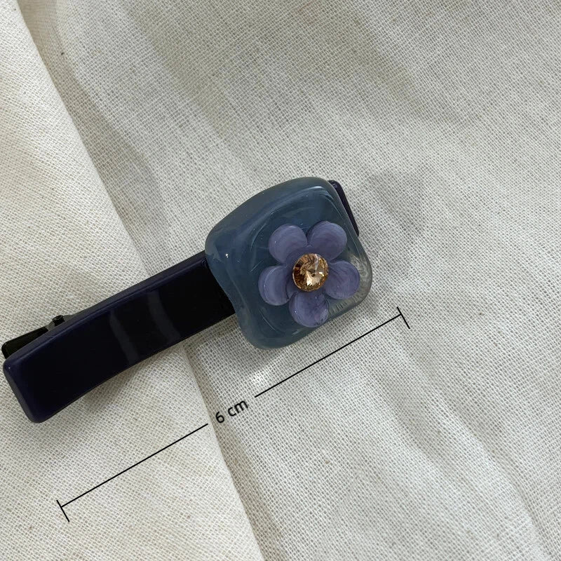 Square shape Flower Alligator clip