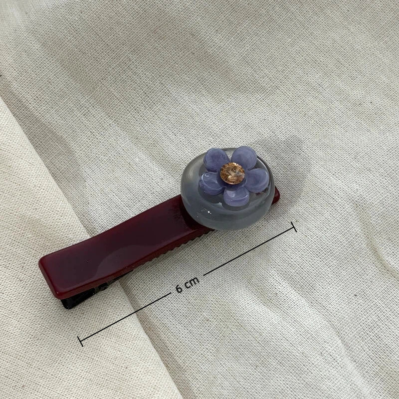 Square shape Flower Alligator clip