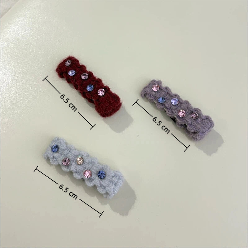 Colored diamond Snap hair clip