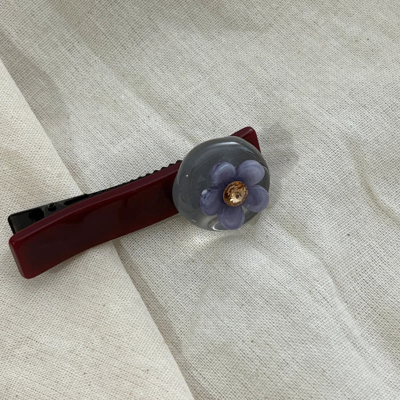 Square shape Flower Alligator clip