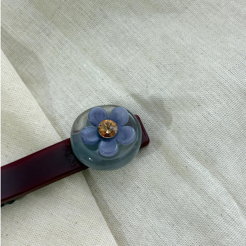 Square shape Flower Alligator clip