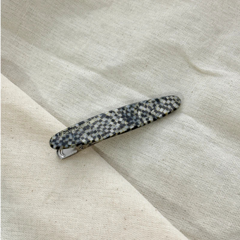 black and white squares Alligator clip