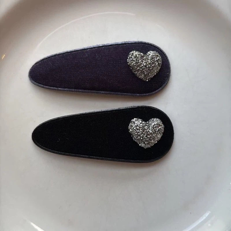 velvet Love-shaped Alligator clip