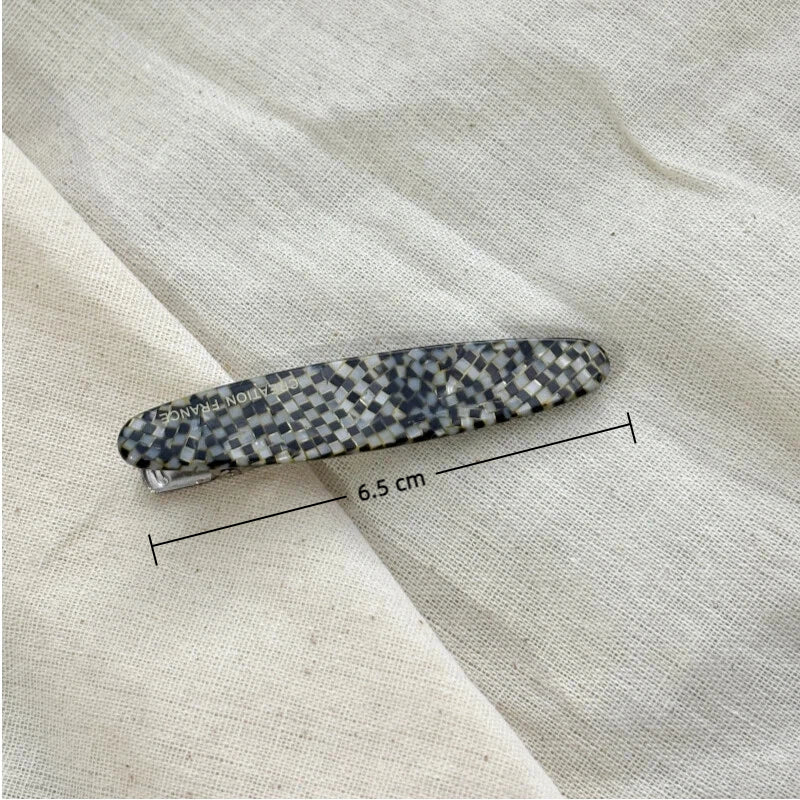 black and white squares Alligator clip