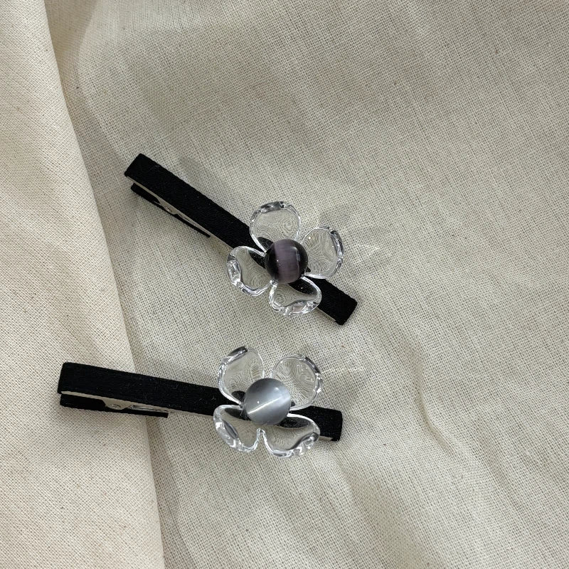 LucencyFlower Crystal Alligator clip