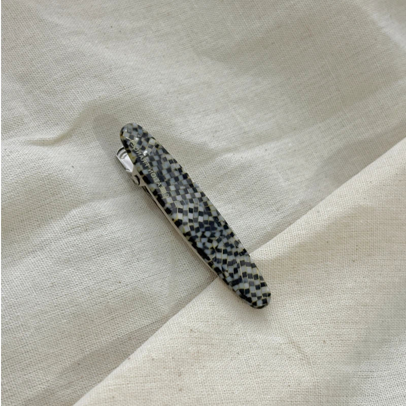 black and white squares Alligator clip