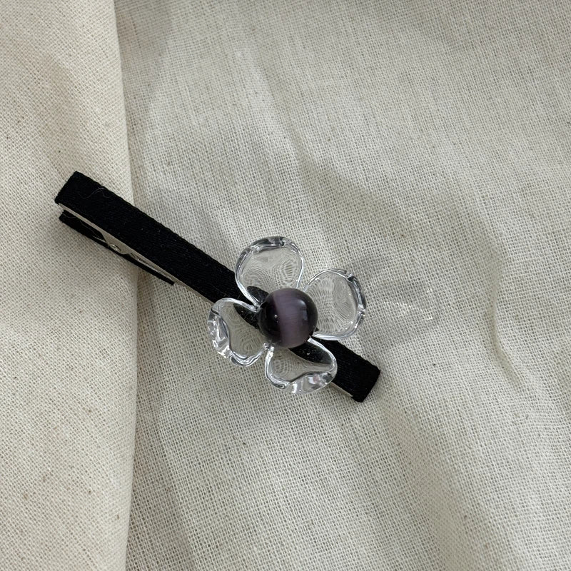 LucencyFlower Crystal Alligator clip