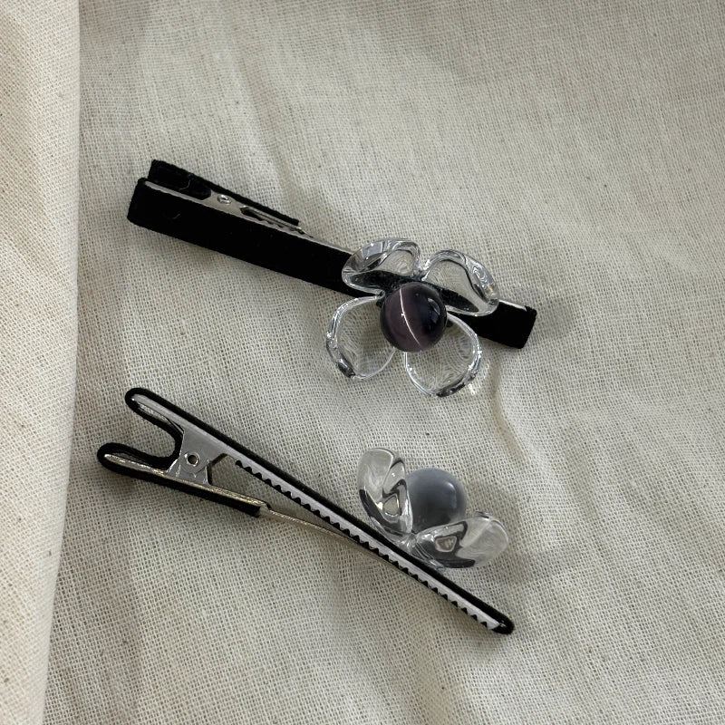 LucencyFlower Crystal Alligator clip