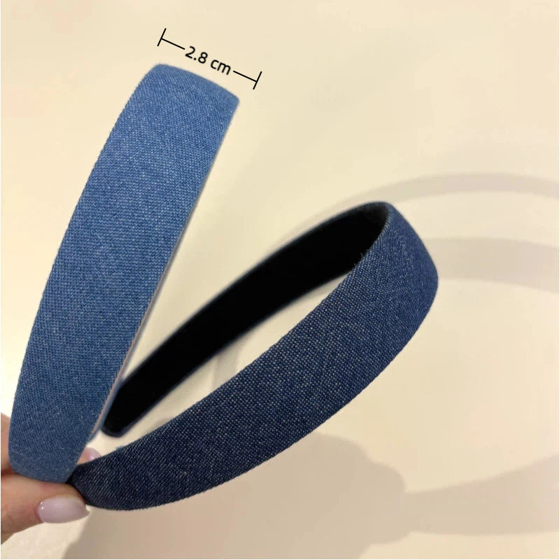 denim headband