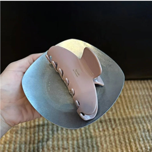 Beige Pink Cellulose Acetate Hair Claw Clip hair accessory
