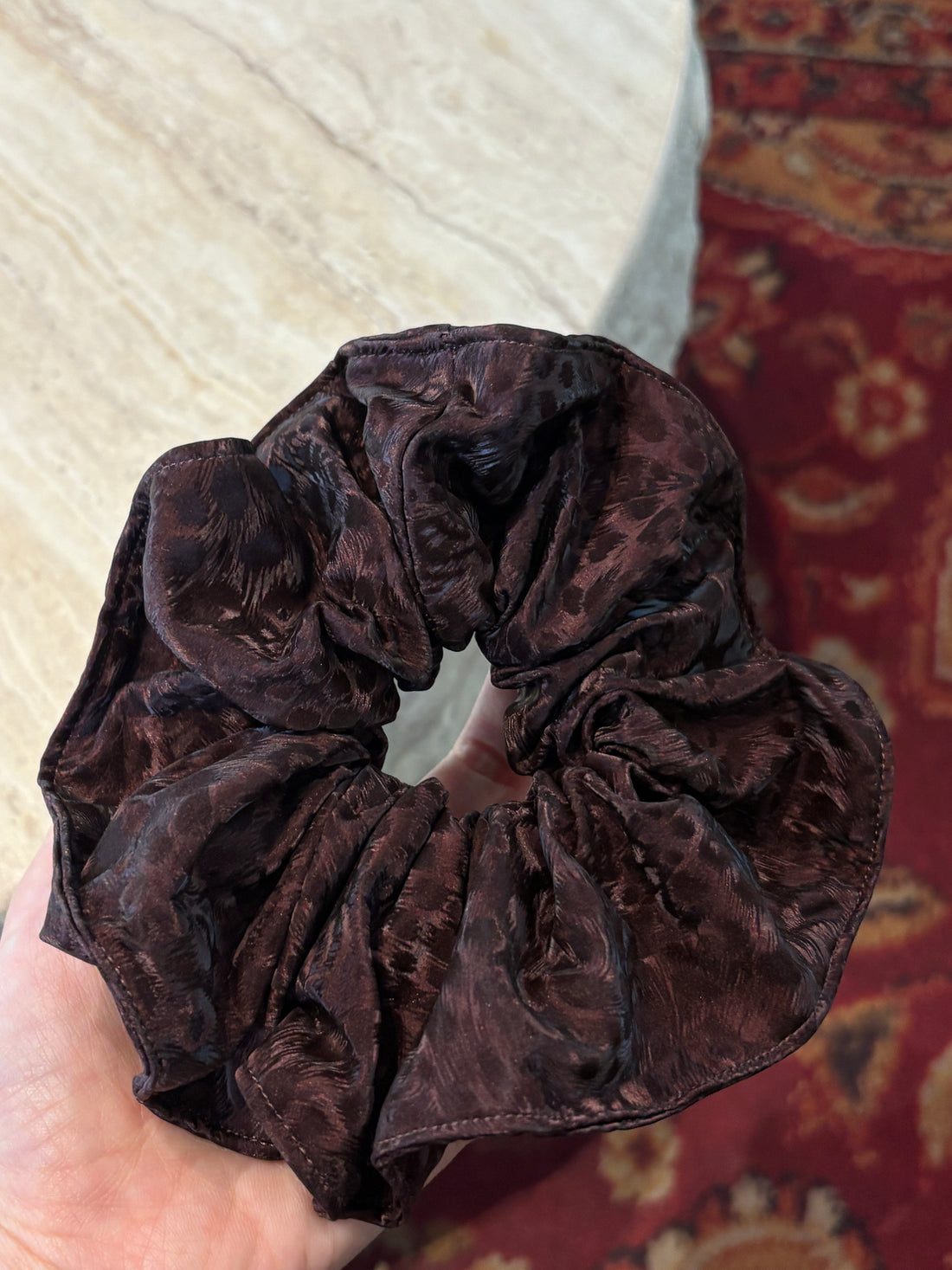 Brown & Black Velvet Scrunchie