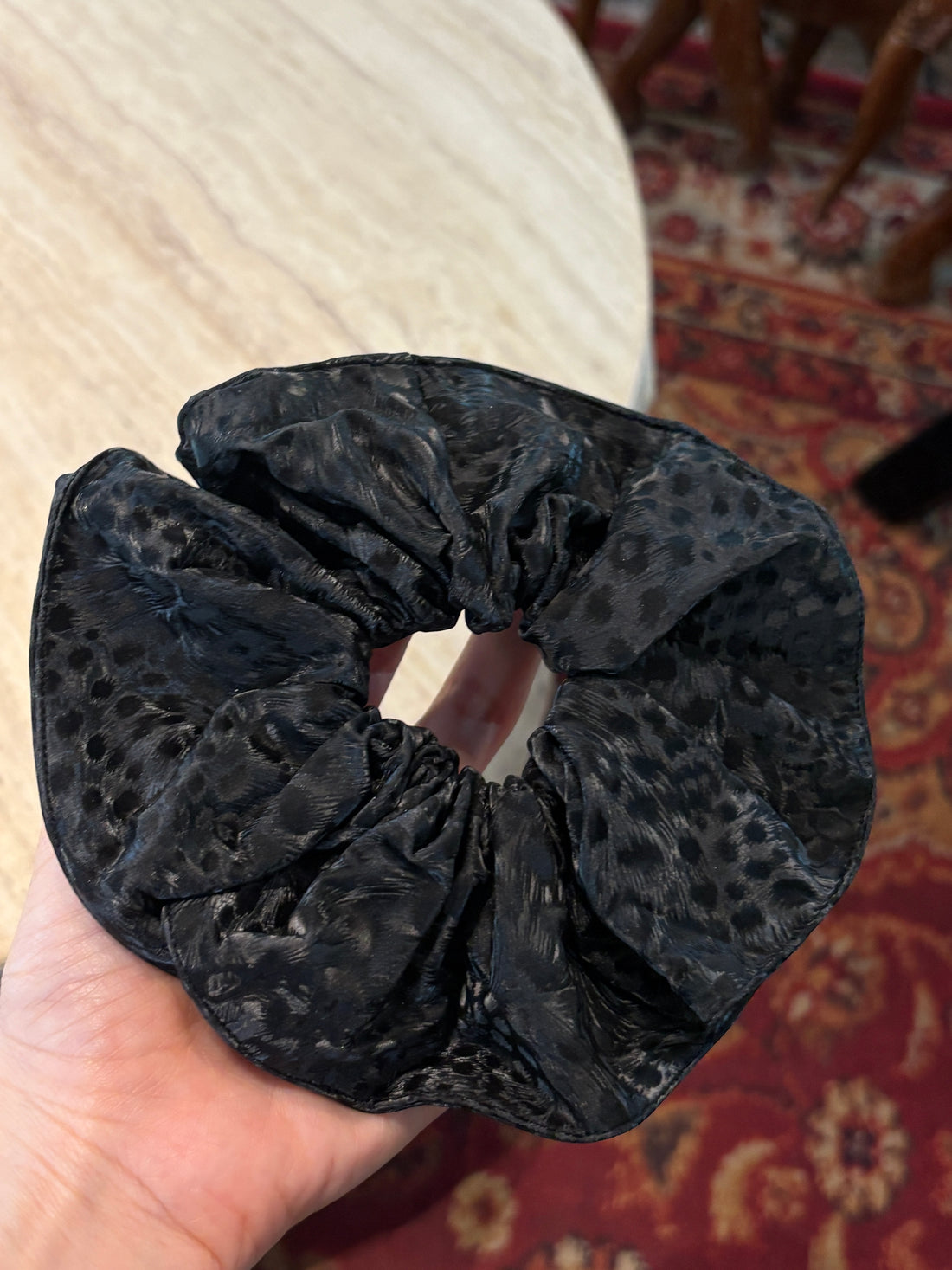 Brown & Black Velvet Scrunchie