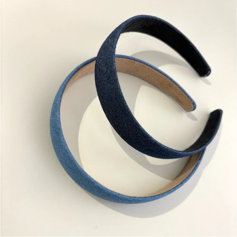 denim headband