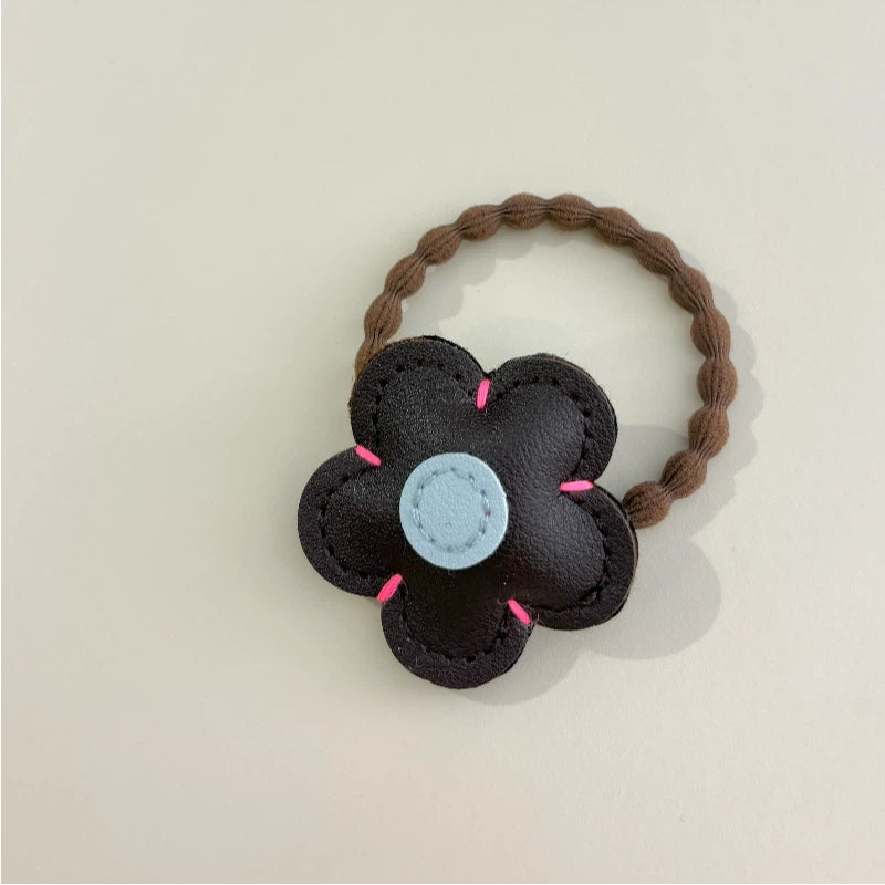 Candy-colored flower hair tie