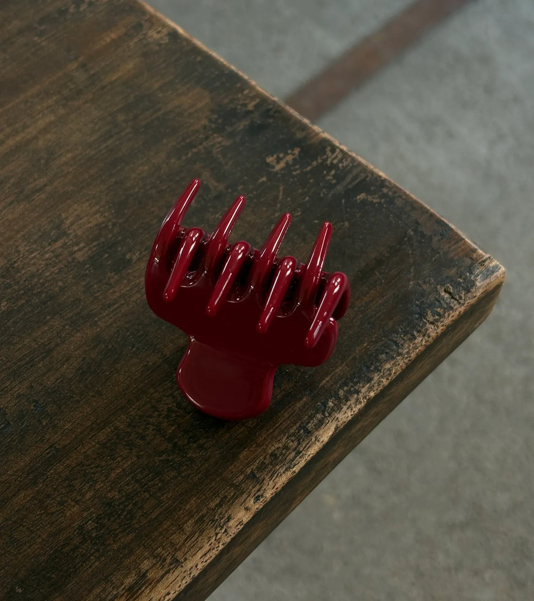Glossy Burgundy Mini Claw Hair Clip