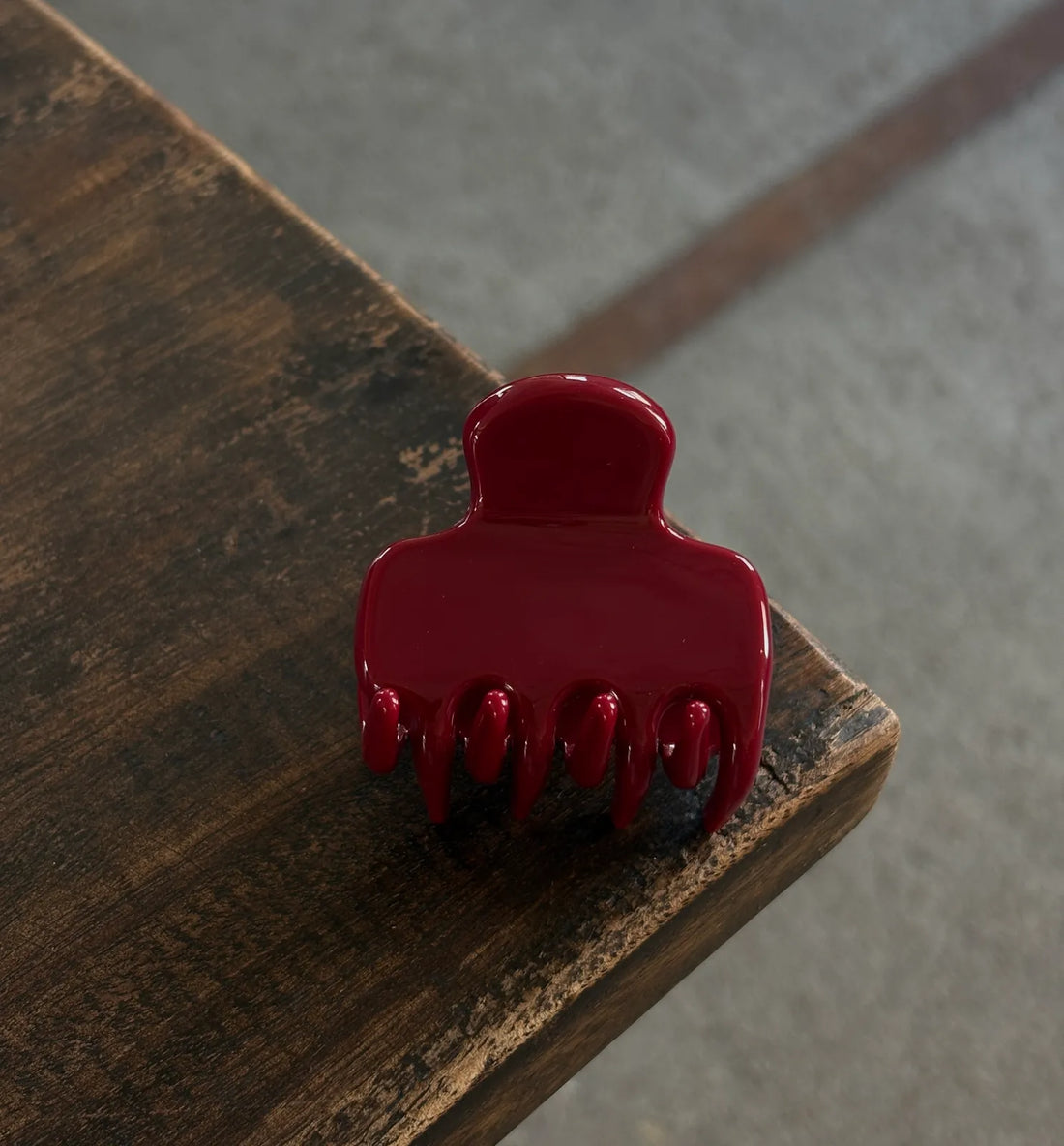 Glossy Burgundy Mini Claw Hair Clip