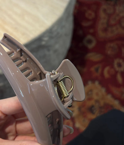 Taupe Gray Acrylic Hair Claw Clip