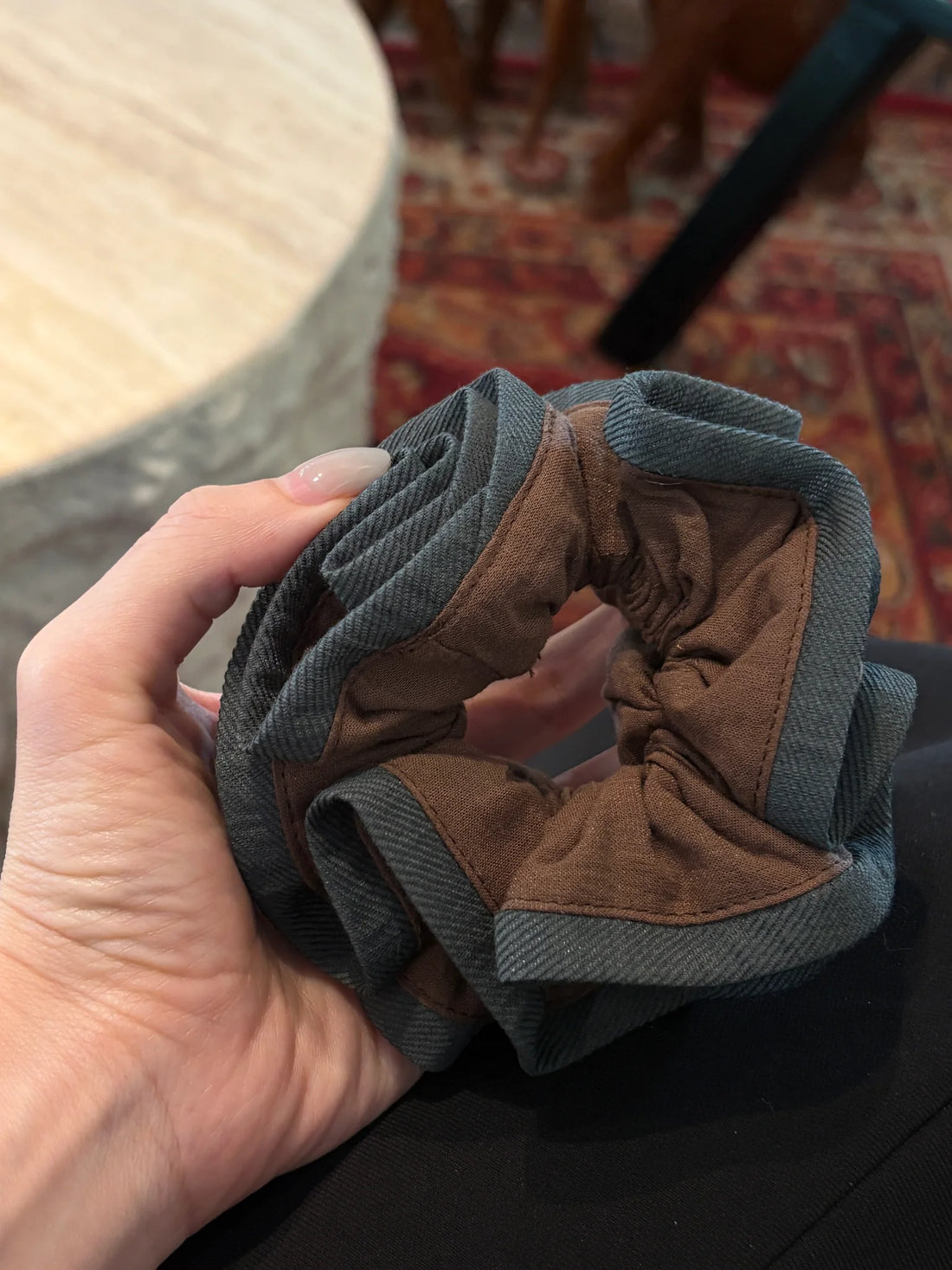 Vintage Patchwork Layered Scrunchie