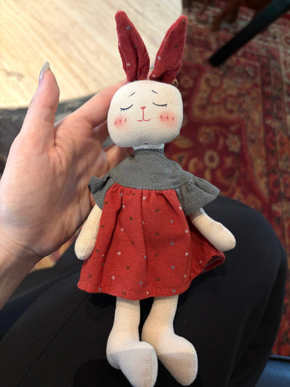 Vintage Bunny Plush Doll Set
