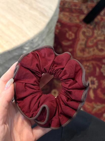 Black & Gray Floral Scrunchie
