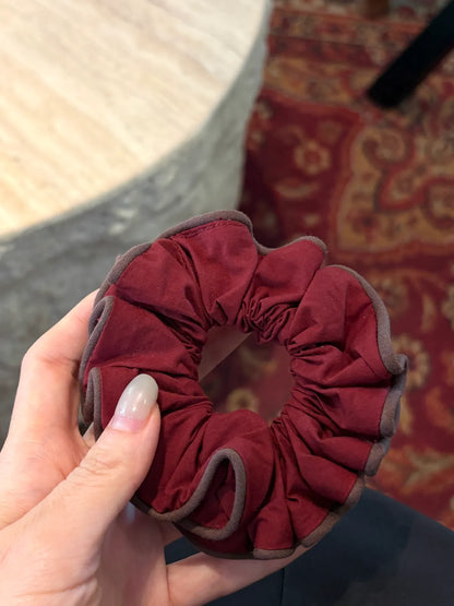 Black & Gray Floral Scrunchie